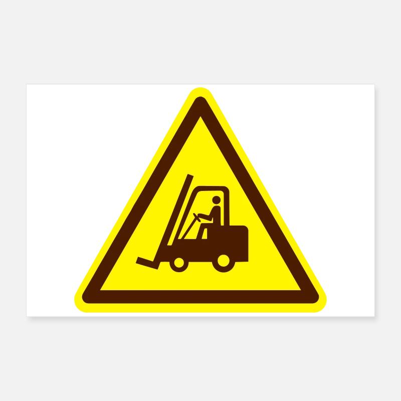 Forklift plate (colors adjustable!) Poster 24" x 16" (60x40 cm)