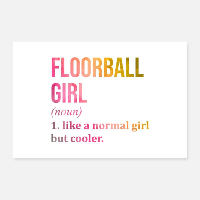 Floorball Poster 24" x 16" (60x40 cm)