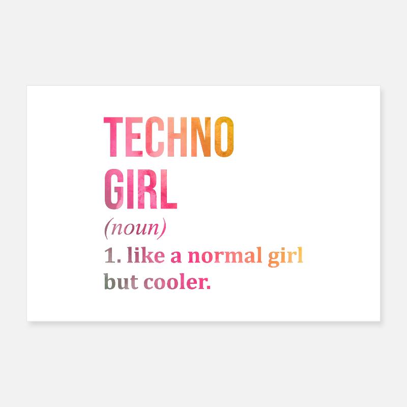 Techno Poster 60x40 cm