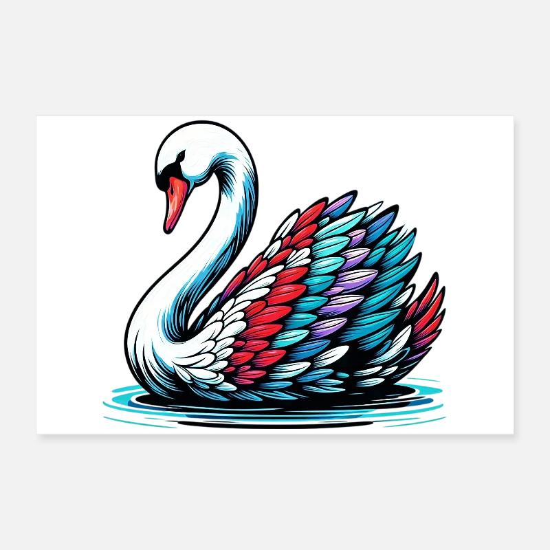 Schwan Poster 60x40 cm