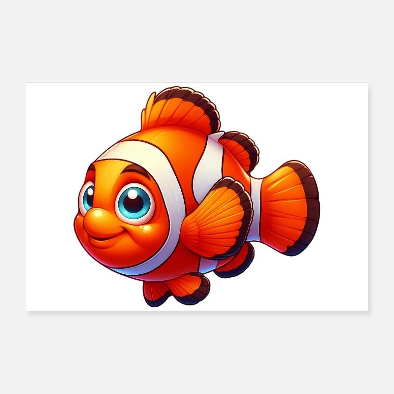 Poisson-clown Poster 60 x 40 cm