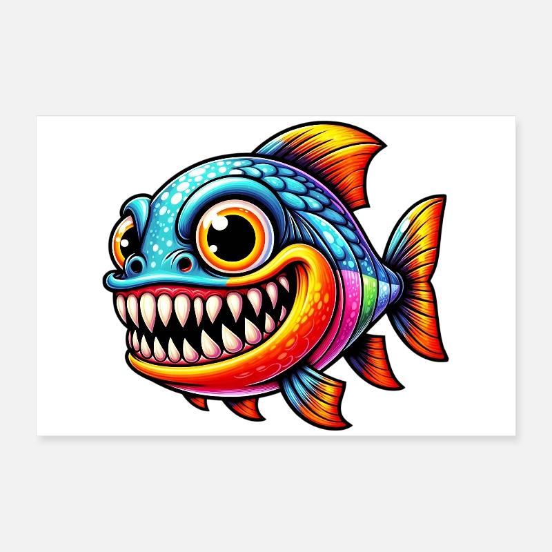 Piranha Poster 60x40 cm