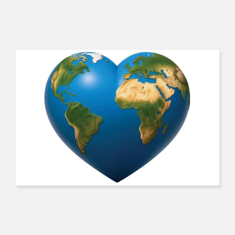 EARTH LOVER – Frieden & Liebe Poster 60x40 cm