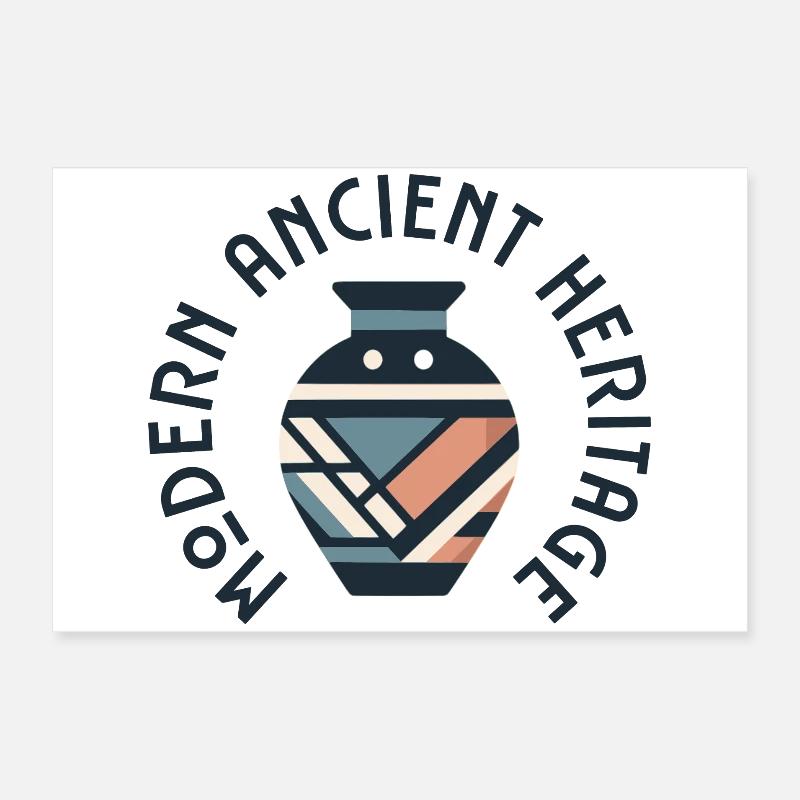 Modern Ancient Heritage – Geometric Vase Poster 24" x 16" (60x40 cm)