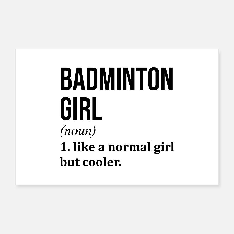 badminton Poster 60 x 40 cm