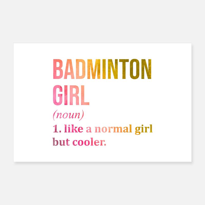 Badminton Poster 60x40 cm