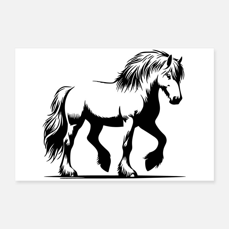 Pferd Isländer Islandpony Islandpferd Poster 60x40 cm