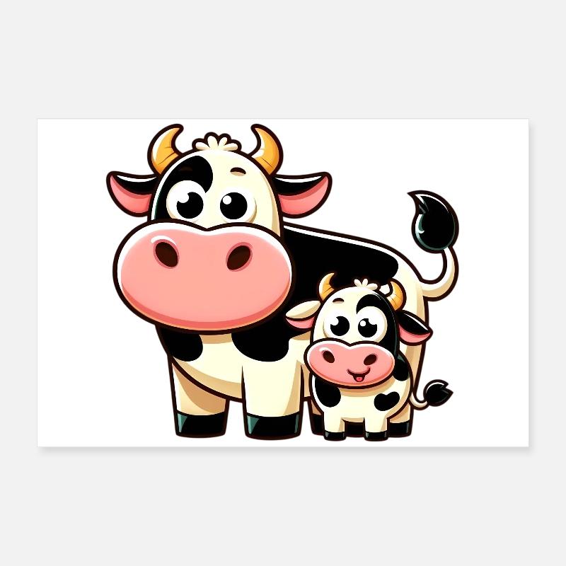Vache Vaches Poster 60 x 40 cm