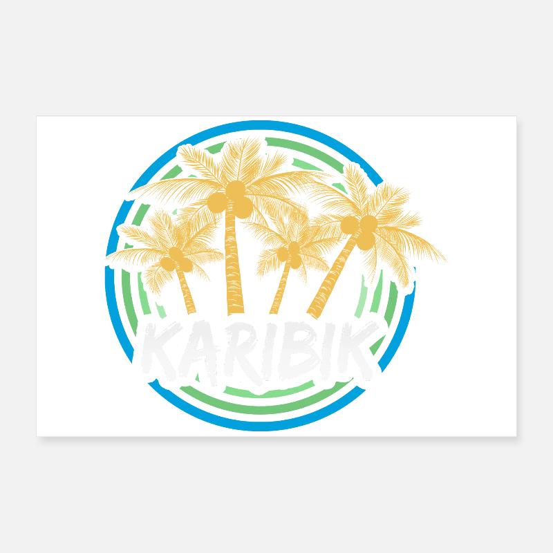 Les Caraïbes comme vacances Poster 60 x 40 cm