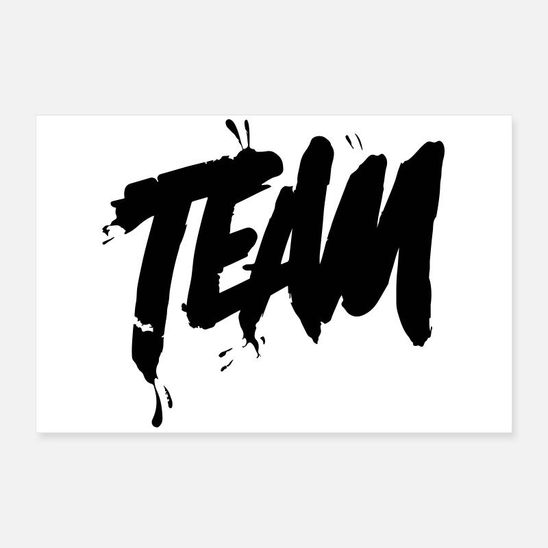 Team lettering Poster 24" x 16" (60x40 cm)