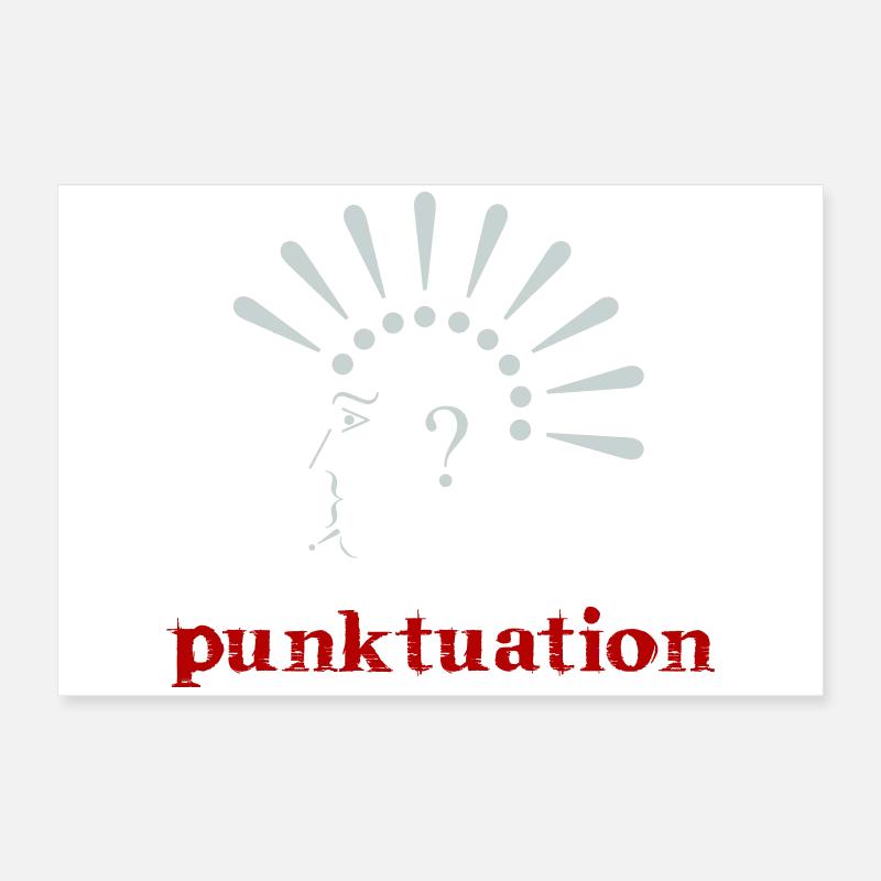 Punktuation Punctuation Portrait Tee Poster 24" x 16" (60x40 cm)