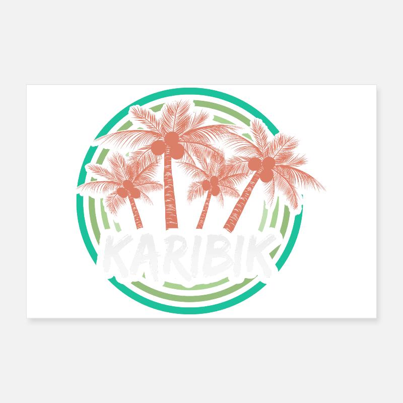 Vacances Caraïbes Poster 60 x 40 cm