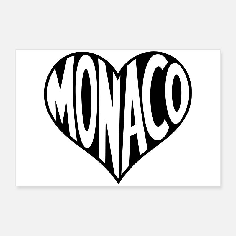 Monaco im Herzen Poster 60x40 cm