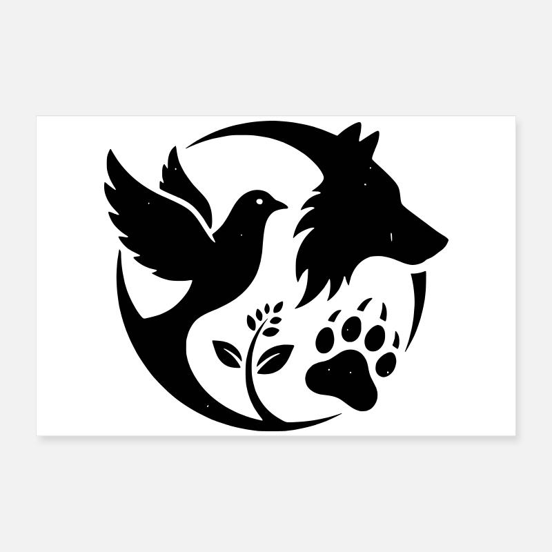 logoprotection animal Poster 60 x 40 cm