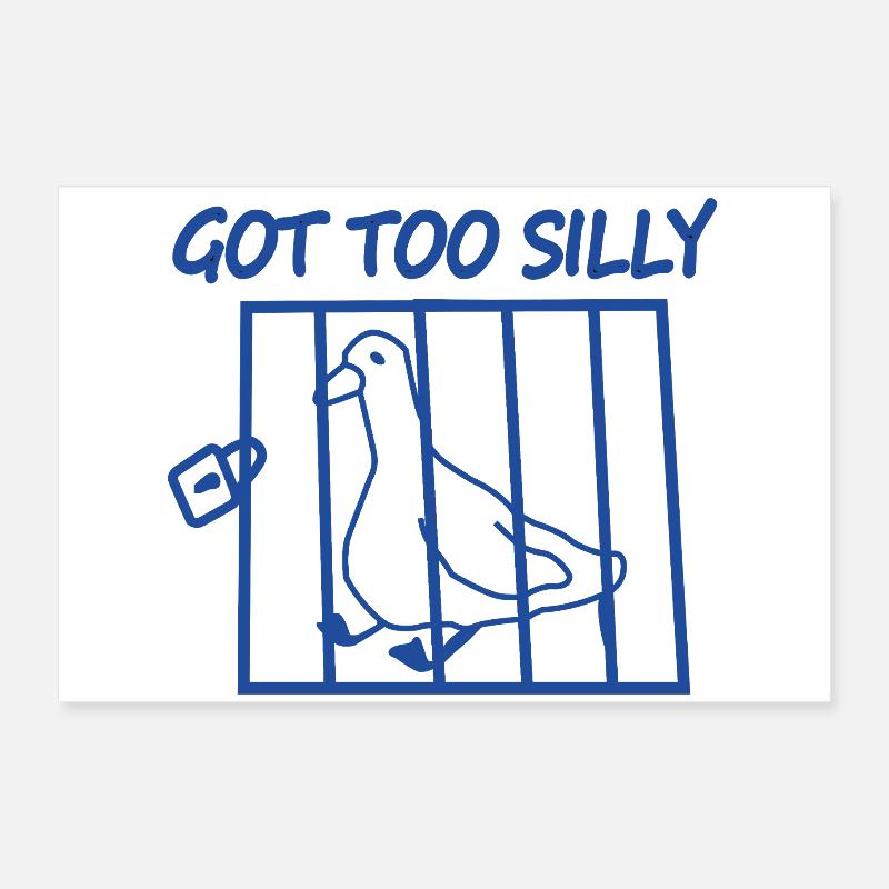 Zu dummer Vogel im Käfig Poster 60x40 cm