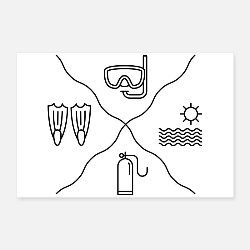 Tauchen Poster 60x40 cm