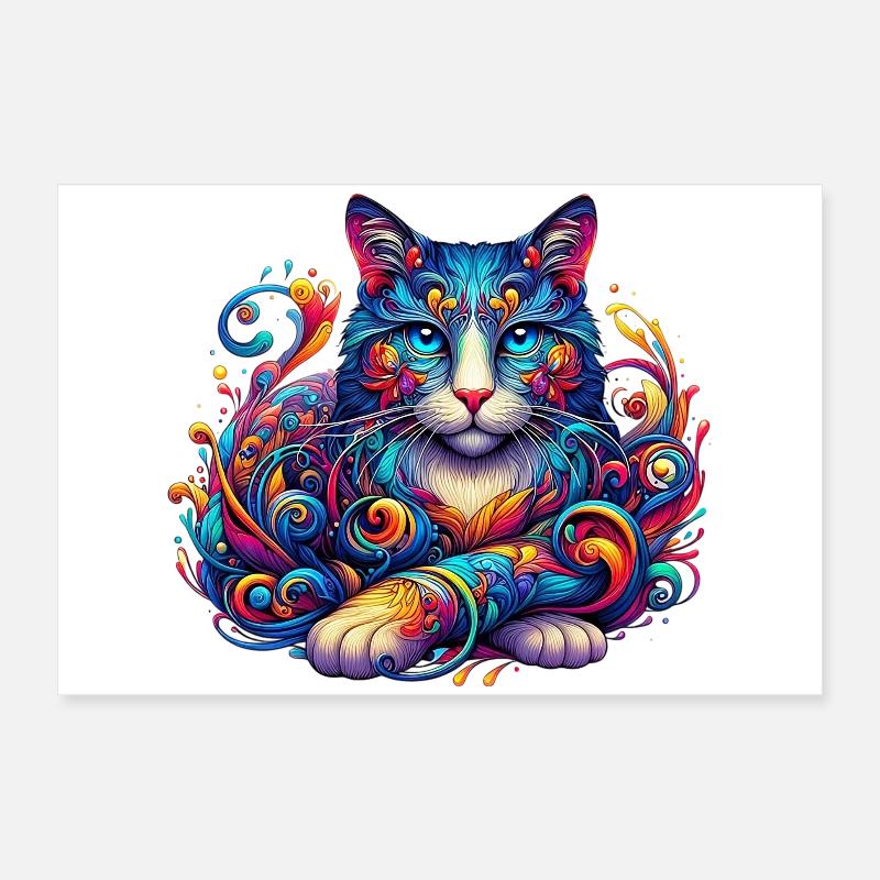 Chat Poster 60 x 40 cm