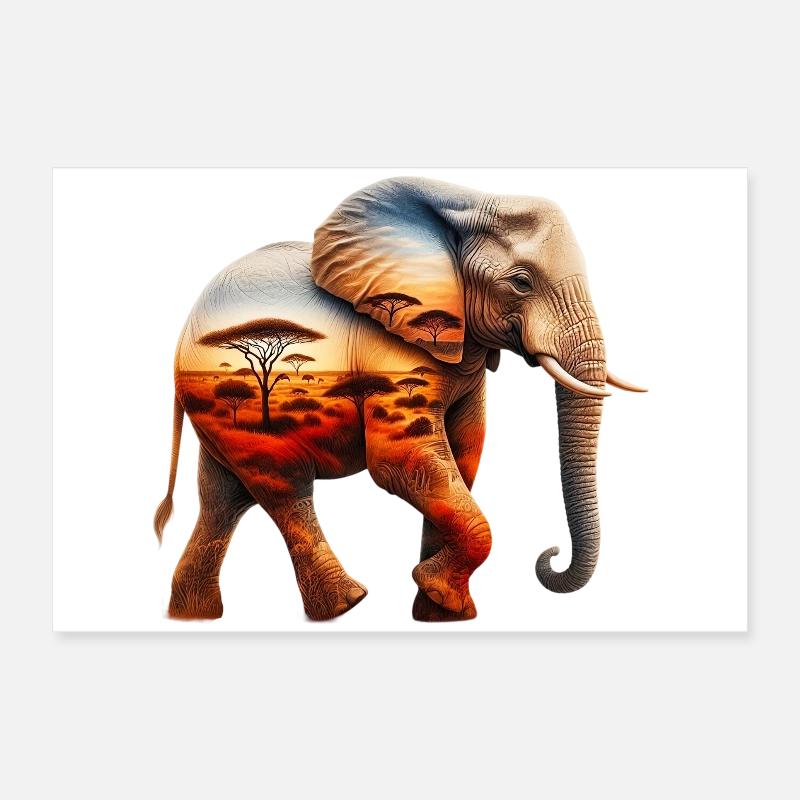 Elephant Poster 24" x 16" (60x40 cm)
