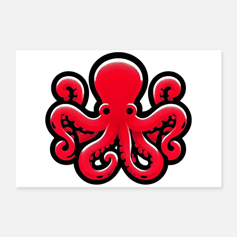 Krake Poster 60x40 cm