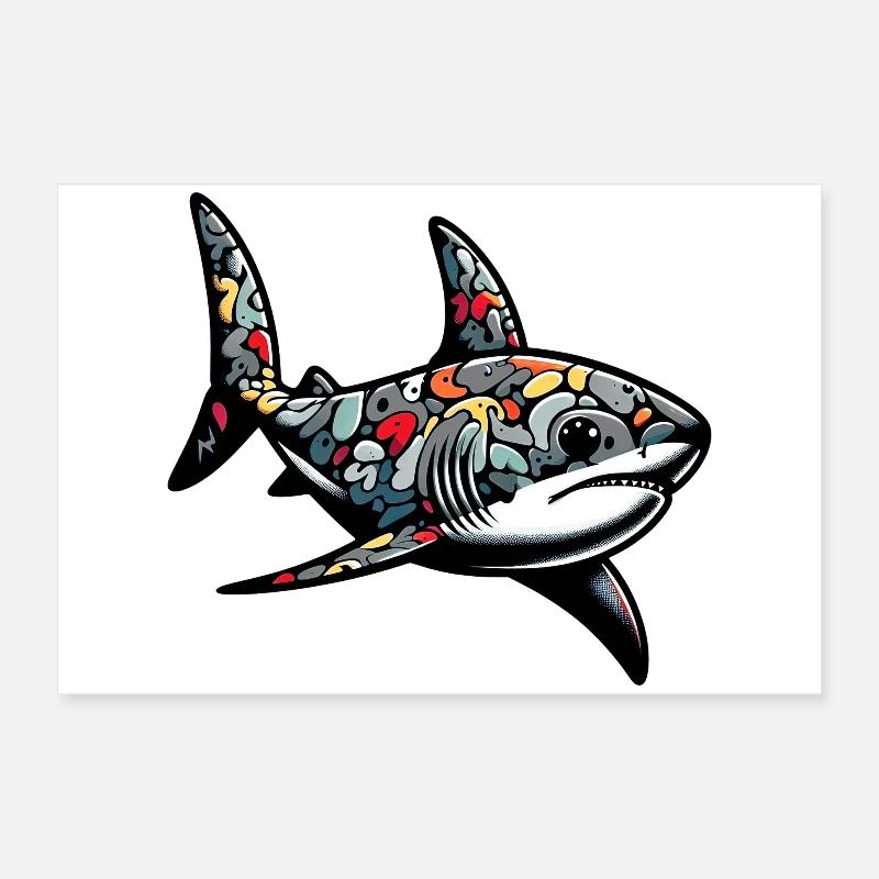 Shark Poster 24" x 16" (60x40 cm)