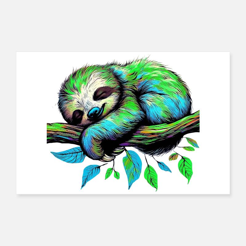 Faultier Poster 60x40 cm