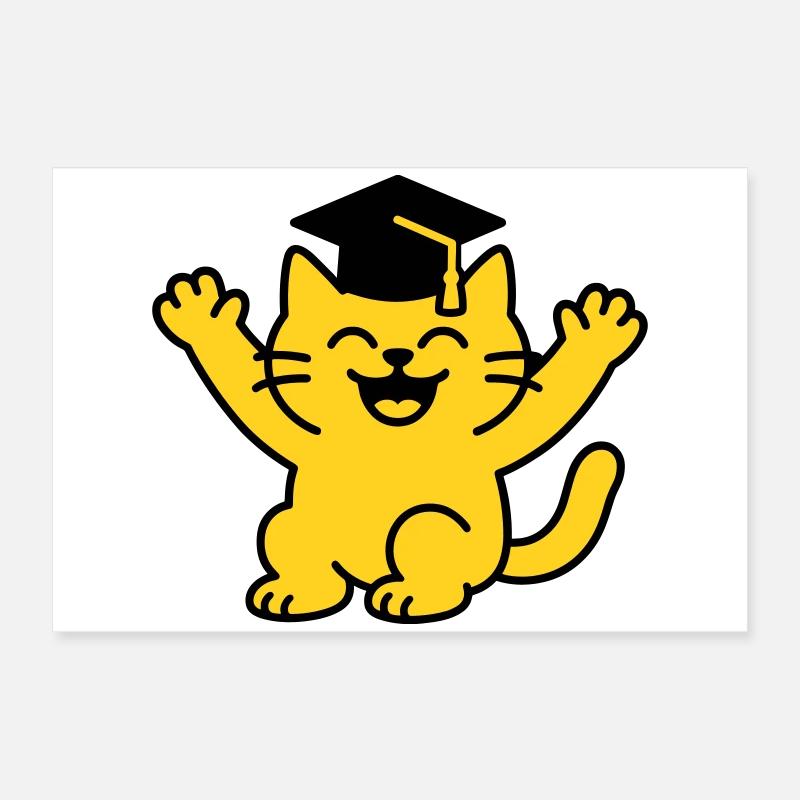 Bachelor Cat / Cat Diploma Poster 24" x 16" (60x40 cm)