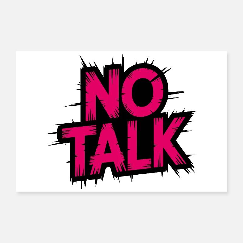 No Talk Rose fluo Poster 60 x 40 cm