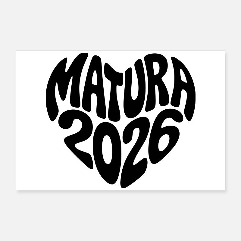 Matura 2026 Herz Poster 60x40 cm