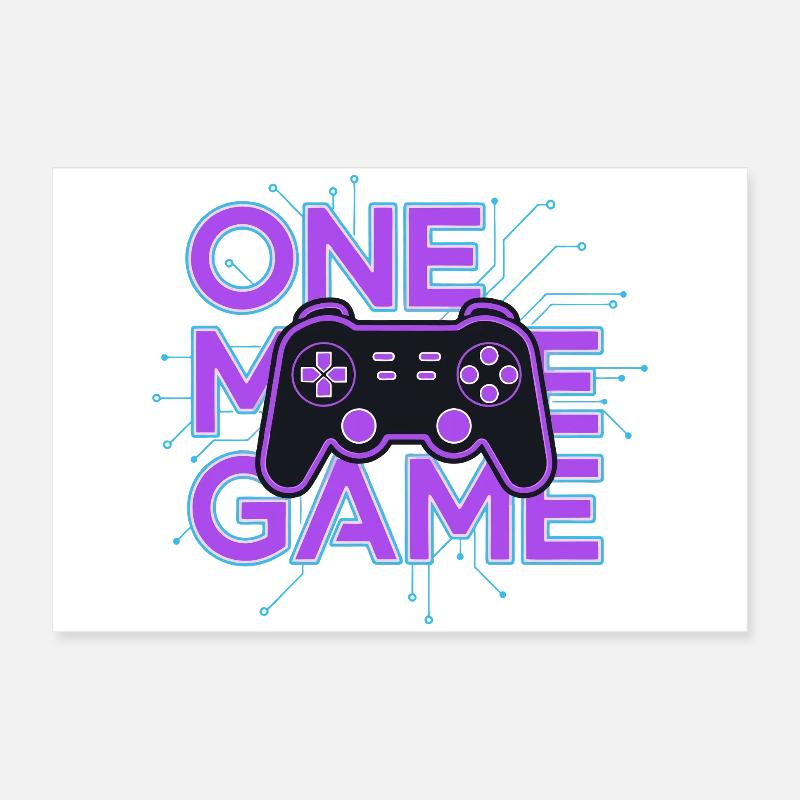 Ein Spielcontroller-Neon-Schaltkreis Poster 60x40 cm