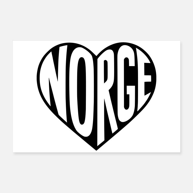 Norway, Norway at heart Poster 24" x 16" (60x40 cm)