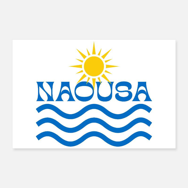 Naousa Sun Waves Logo Poster 24" x 16" (60x40 cm)