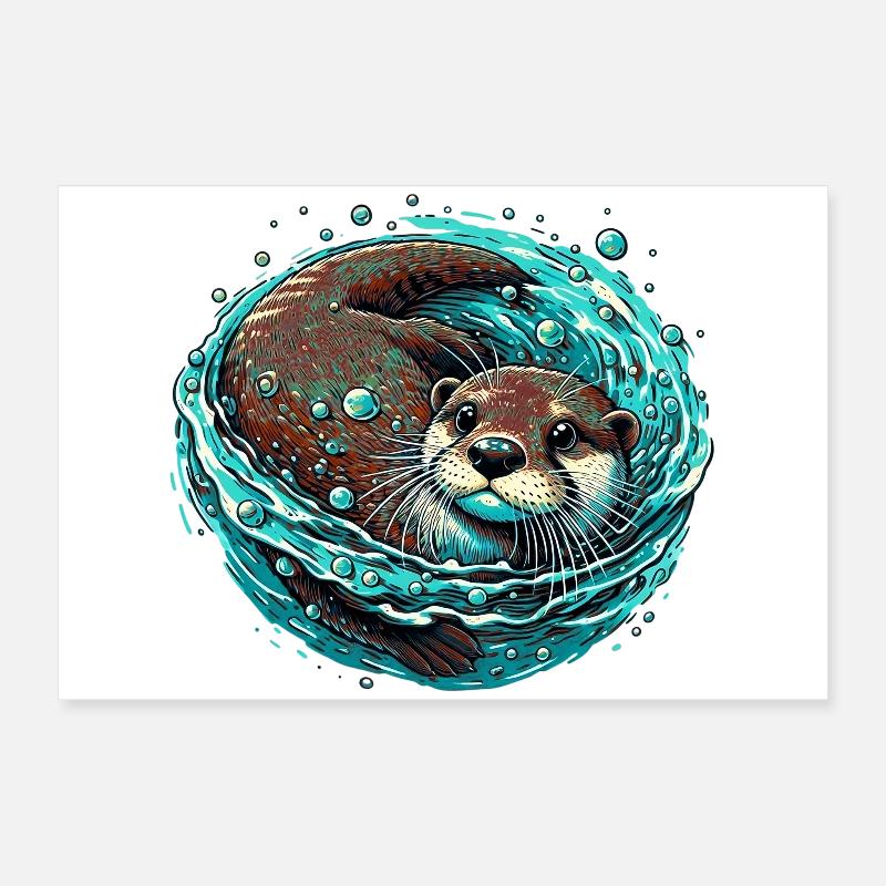 Otter Poster 60x40 cm