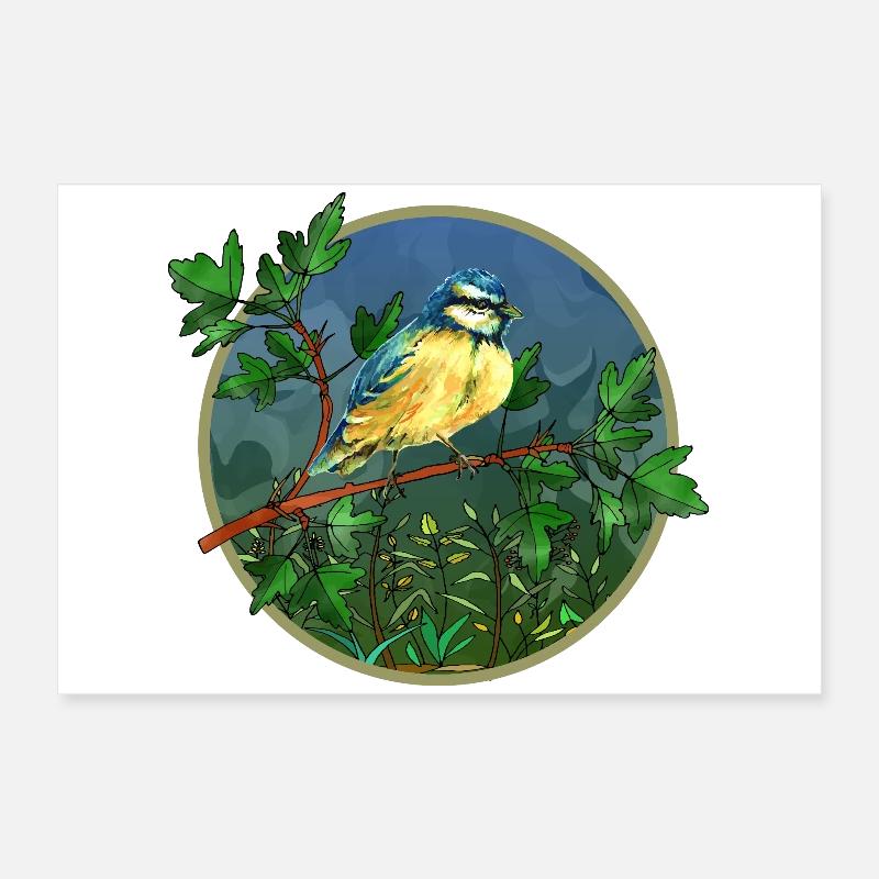 Bunter Vogel Poster 60x40 cm