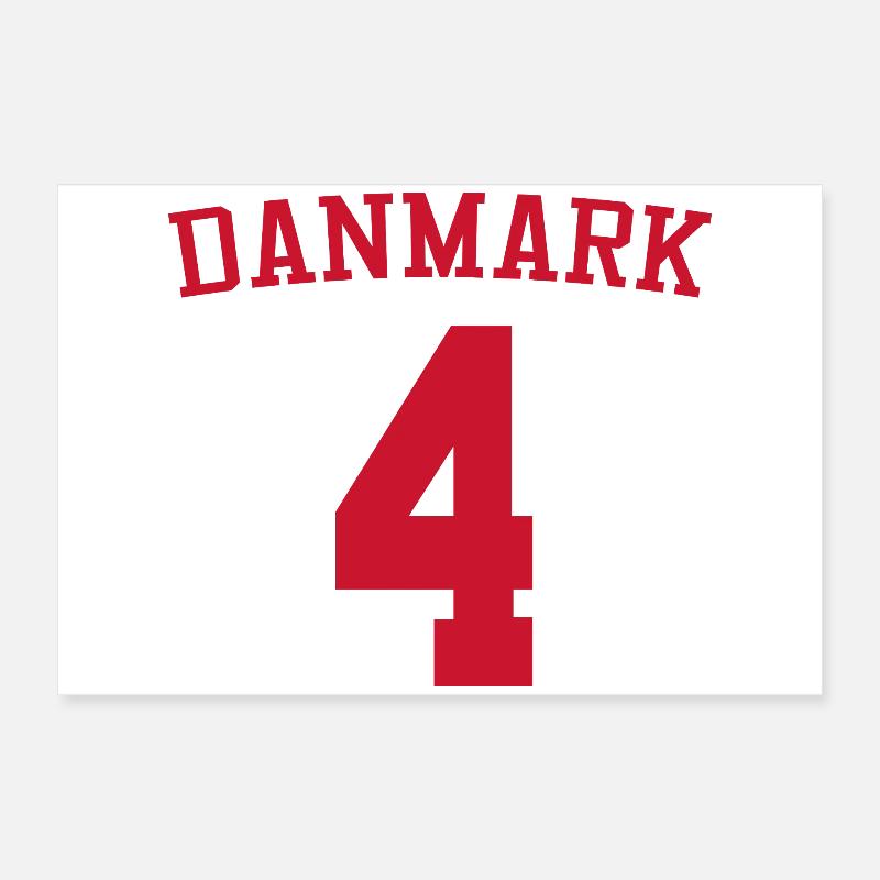 Danemark 4 Sport Poster 60 x 40 cm