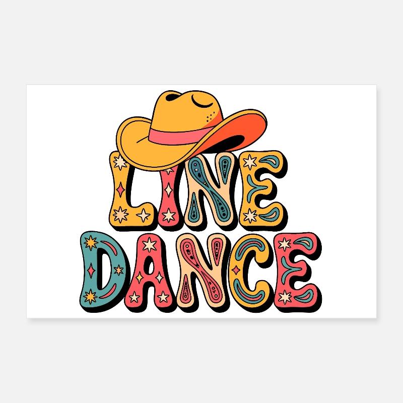 Danse live rétro Poster 60 x 40 cm