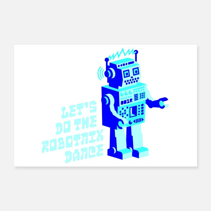 robotnik dance - old school robots Poster 24" x 16" (60x40 cm)