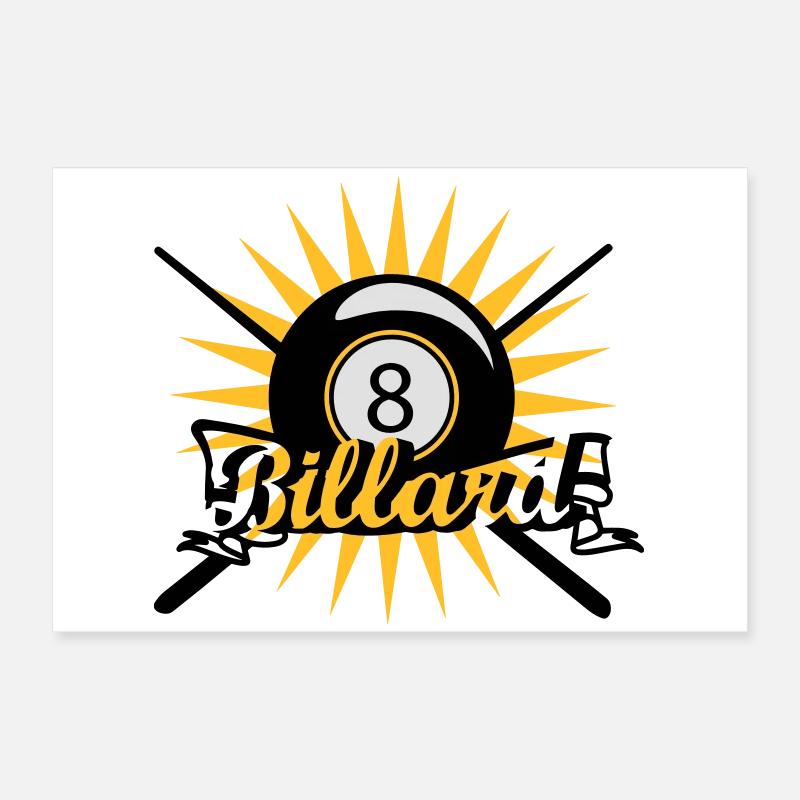 Billardkugel Poster 60x40 cm
