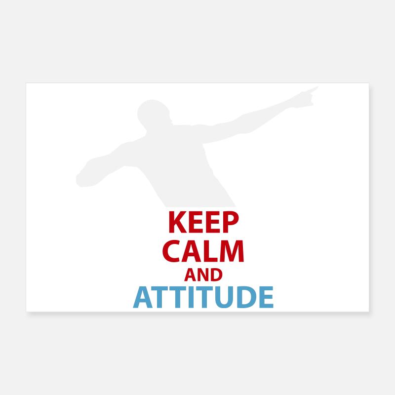 Calm and Attitude Silhouette Poster 24" x 16" (60x40 cm)