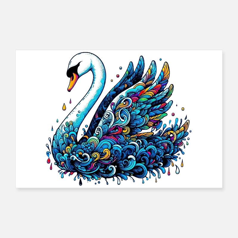 Swan Poster 24" x 16" (60x40 cm)