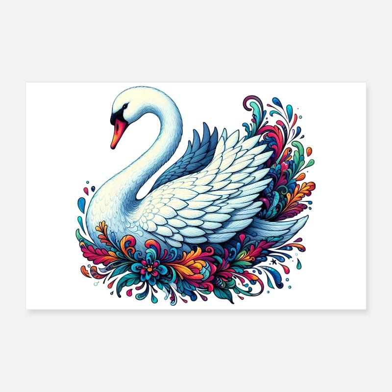 Schwan Poster 60x40 cm