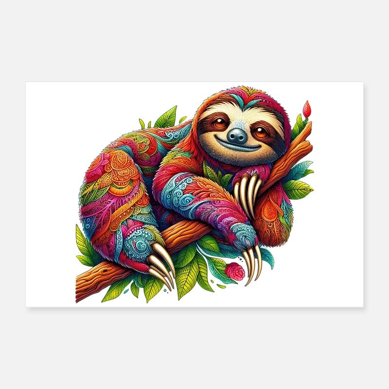 Faultier Poster 60x40 cm