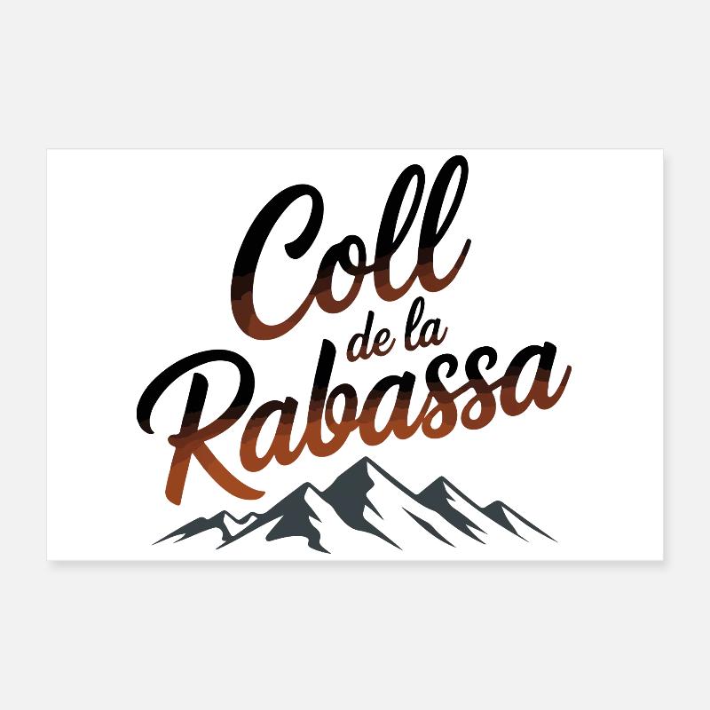 Coll de la Rabassa Climb Script Art Poster 60x40 cm