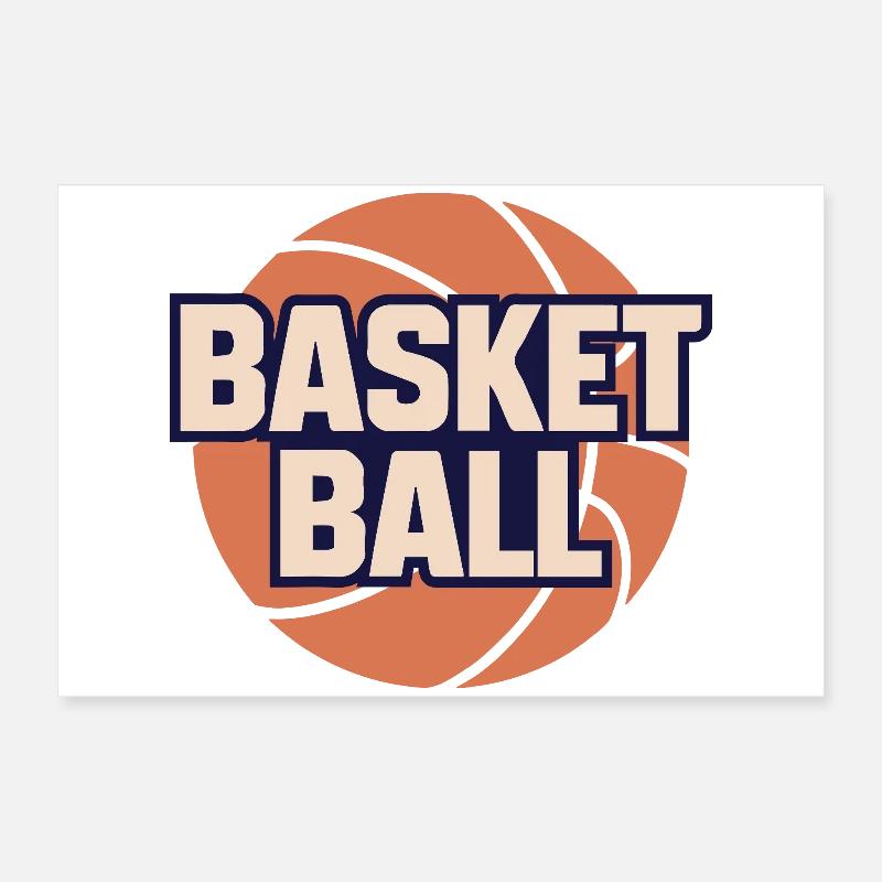 Dynamisches Basketball-Design Poster 60x40 cm