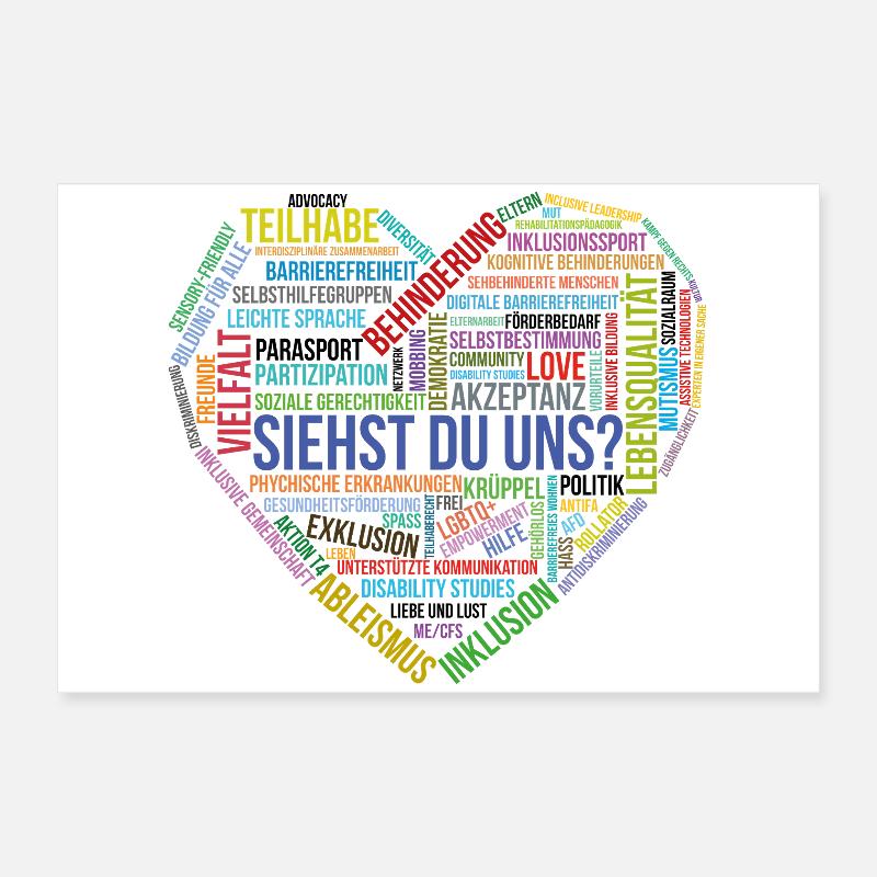 Siehst Du Uns Vielfalt Herz Poster 60x40 cm