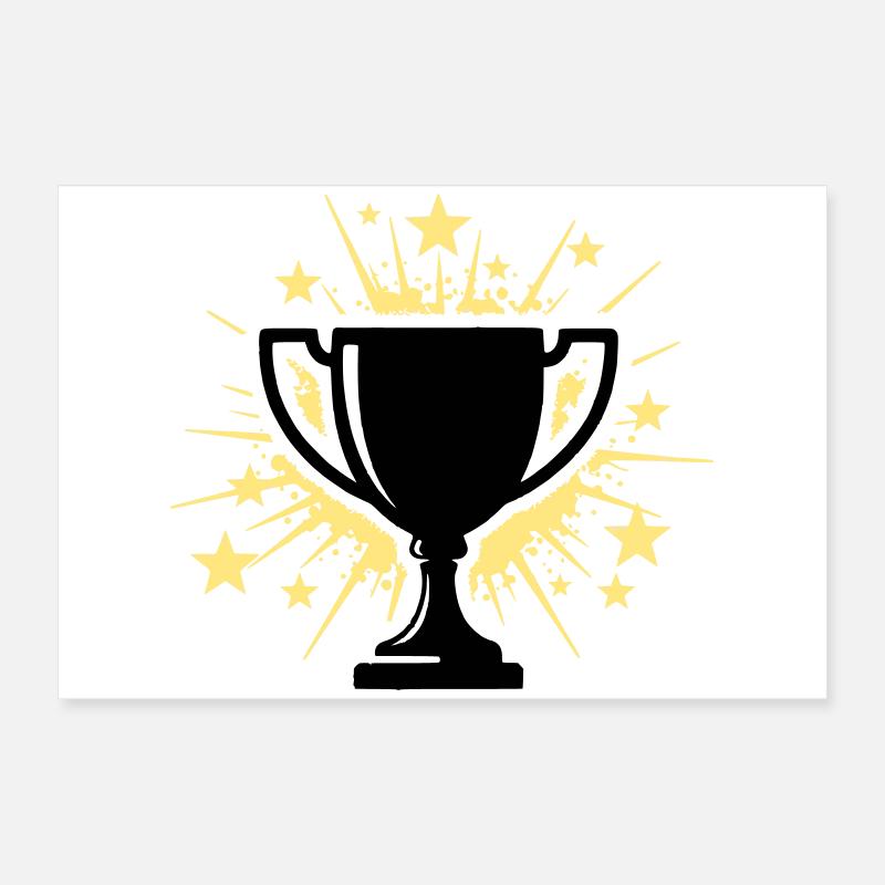 Cup Winner Trophy Stars Poster 24" x 16" (60x40 cm)