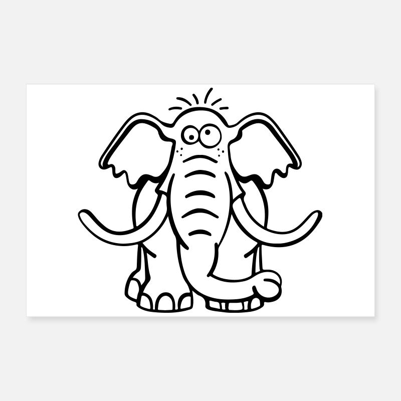 Großer Elefant Poster 60x40 cm