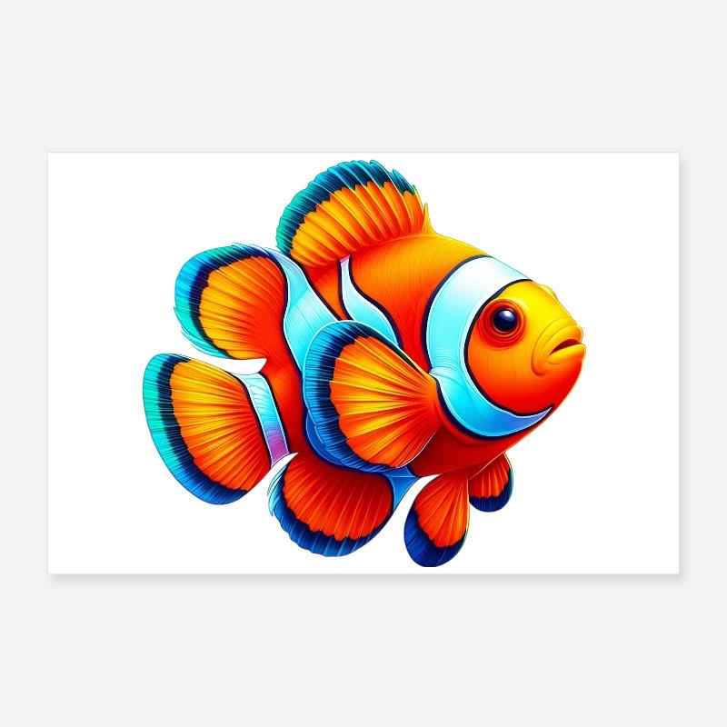Poisson-clown Poster 60 x 40 cm