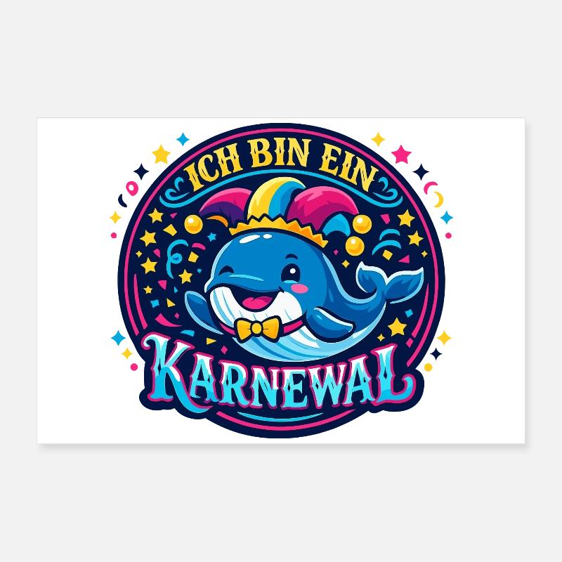 Jeu de mots de Carnaval Jecke Cadeau drôle 5e année Poster 60 x 40 cm