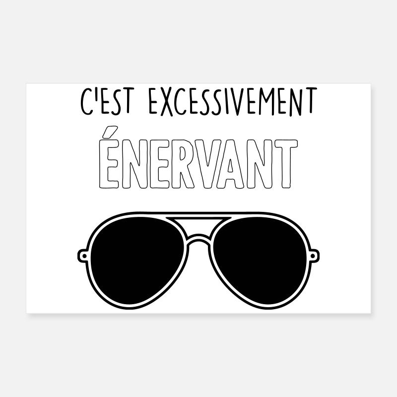 Dikkenek - "C'est excessivement énervant" Aviator Poster 60 x 40 cm