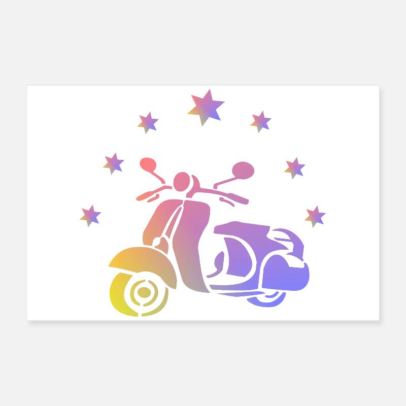 Retro scooter Poster 24" x 16" (60x40 cm)